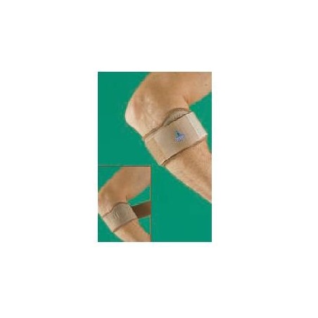 Gomitiera in neoprene tennis oppo. la zona circolare offre il punto di maggiore pressione sul muscolo o sul polso.chiusura regol