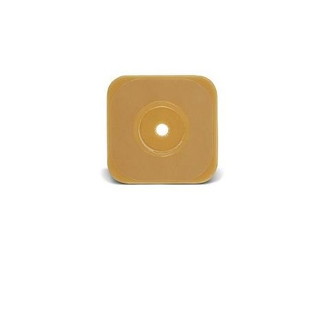 Placca flessibile con barriera protettiva con idrocolloidi esupporto microporoso con sistema di aggancio adesivo riposizionabile