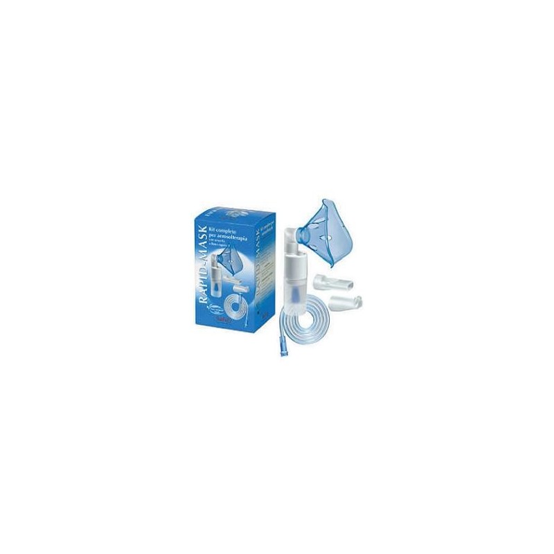 Kit completo prontex rapid mask per aerosolterapia con ampolla plastica +maschera per adulti +tubo pressione +accessorionasale + Kit completo prontex rapid mask per aerosolterapia con ampolla plastica +maschera per adulti +tubo pressione +accessorionasale +