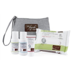 Fiocchi di riso cofanetto bebe' pasta cambio 15 ml + detergente corpo e capelli talco 50 ml + detergente intimo mioderm50 ml + 2