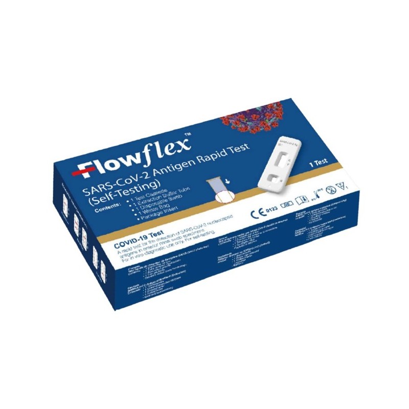 Test antigenico rapido covid-19 flowflex autodiagnostico determinazione qualitativa antigeni sars-cov-2 in tamponi nasali median