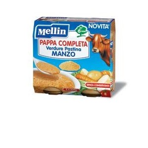 Mellin pappa completa manzo 250 g 2 pezzi