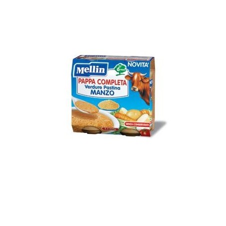 Mellin pappa completa manzo 250 g 2 pezzi