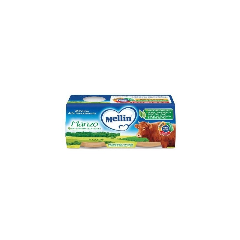 Mellin omogeneizzato manzo 2x120 g