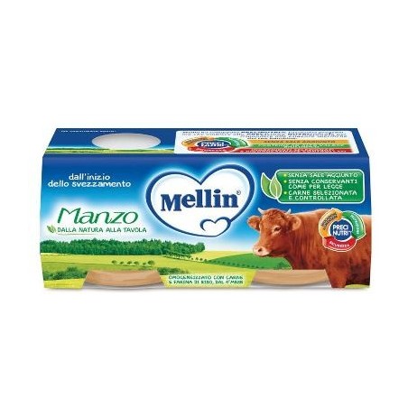 Mellin omogeneizzato manzo 2x120 g