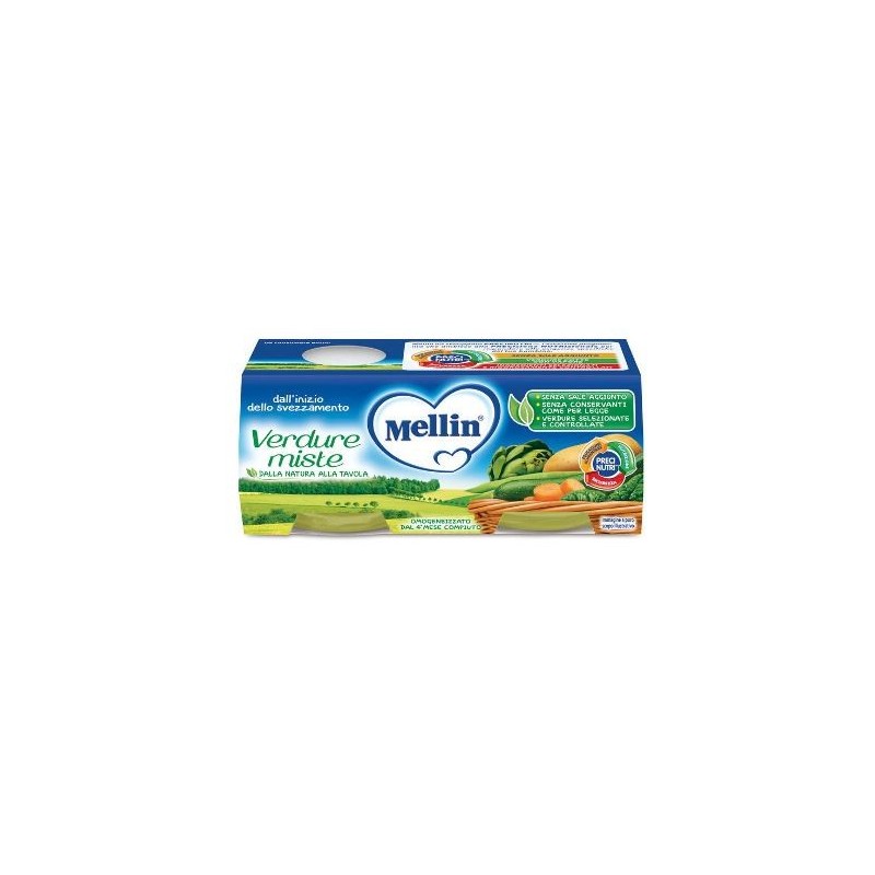 Mellin omogeneizzato verdure miste 2 x 80 g