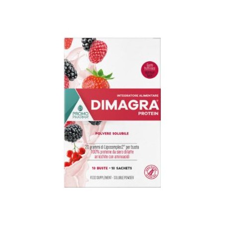 Dimagra protein red fruit 10 buste