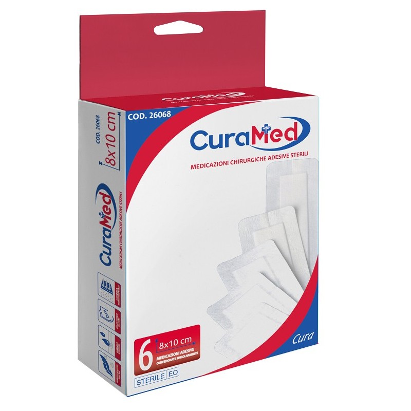 Medicazione garza cura 8x10cm 6 pezzi