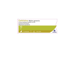 Cetirizina (mylan generics) 7 compresse riv 10 mg Cetirizina (mylan generics) 7 compresse riv 10 mg