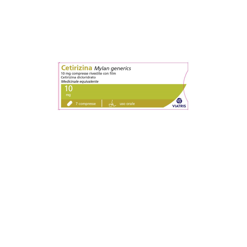 Cetirizina (mylan generics) 7 compresse riv 10 mg Cetirizina (mylan generics) 7 compresse riv 10 mg