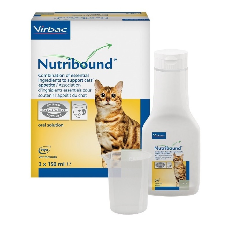 Nutribound soluzione orale appetibile per gatto 3 flaconi da150 ml
