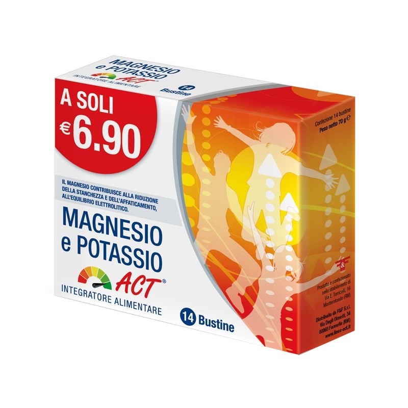 Magnesio e potassio act 14 bustine