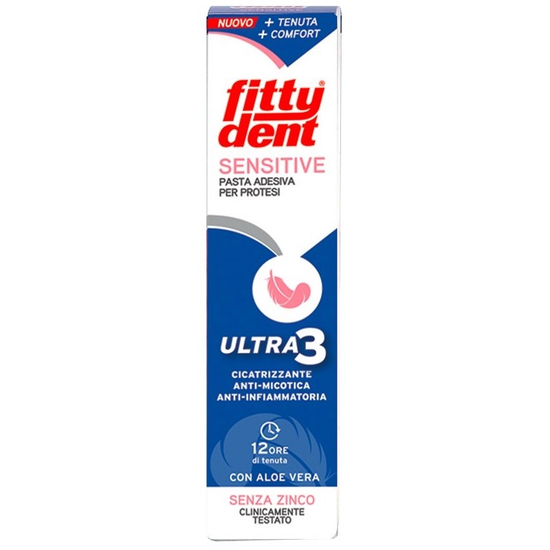 Fittydent sensitive pasta adesiva con aloe vera 40 g Fittydent sensitive pasta adesiva con aloe vera 40 g