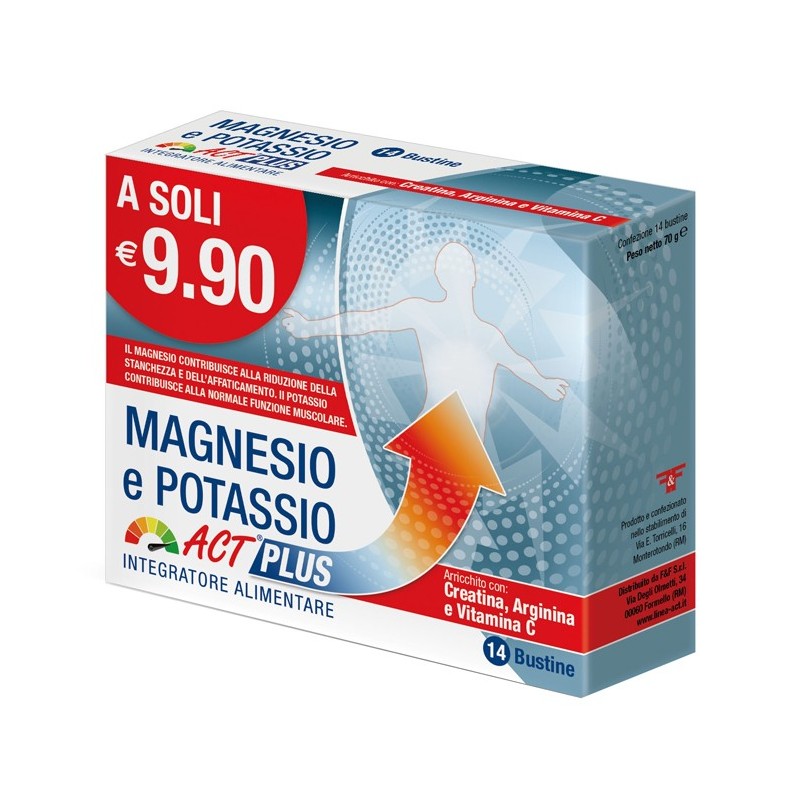 Magnesio e potassio act plus 14 bustine