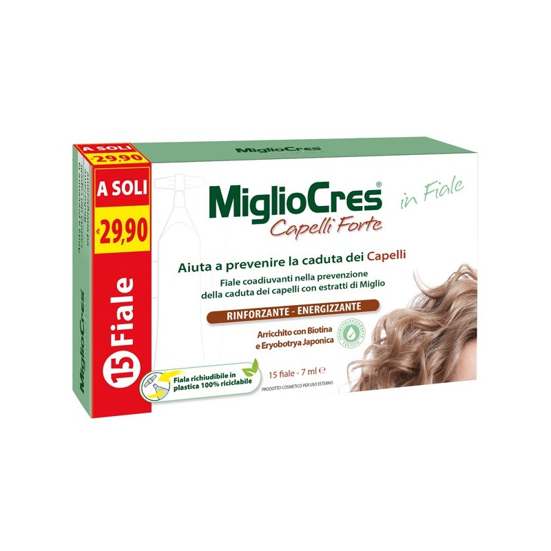 Migliocres capelli forte 15 fiale x 7 ml
