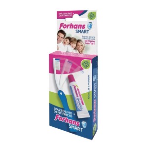 Forhans smart kit igiene orale spazzolino pieghevole + dentifricio 12 ml