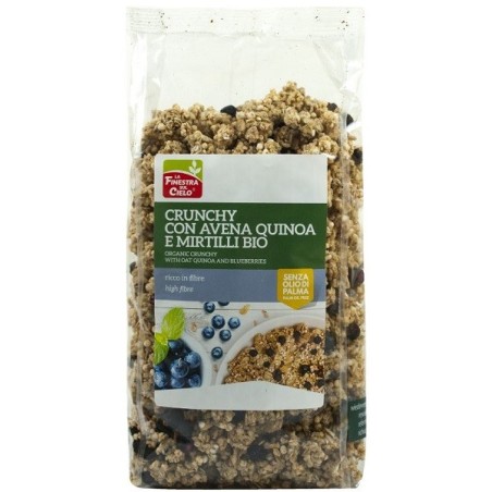 Crunchy con avena quinoa e mirtilli