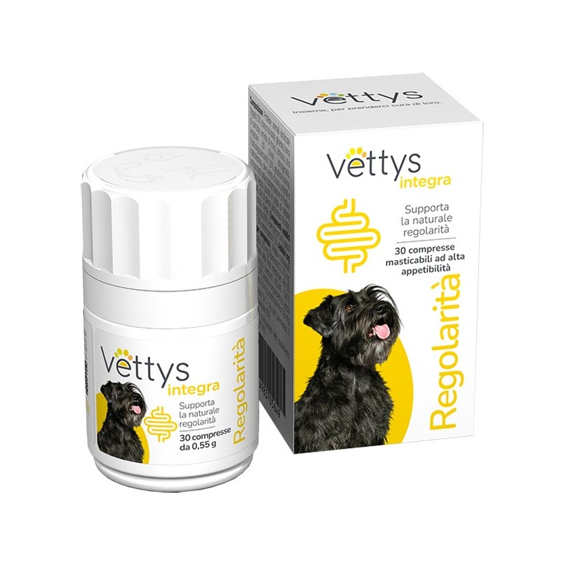 Vettys integra regolarita' cane 30 compresse masticabili Vettys integra regolarita' cane 30 compresse masticabili
