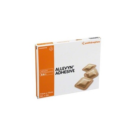 Medicazione idrocellulare adesiva sterile allevyn adhesive altamente assorbente in schiuma di poliuretano a struttura tristratif