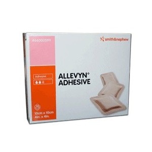 Medicazione allevyn adhesive 10 cm x 10 cm 10 pezzi