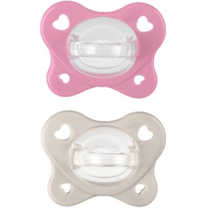 Chicco dual soft succhietto rosa 6-16 mesi 2 pezzi
