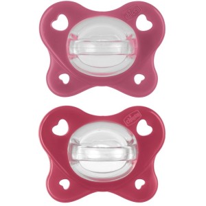 Chicco dual soft succhietto rosa 16-36 mesi 2 pezzi