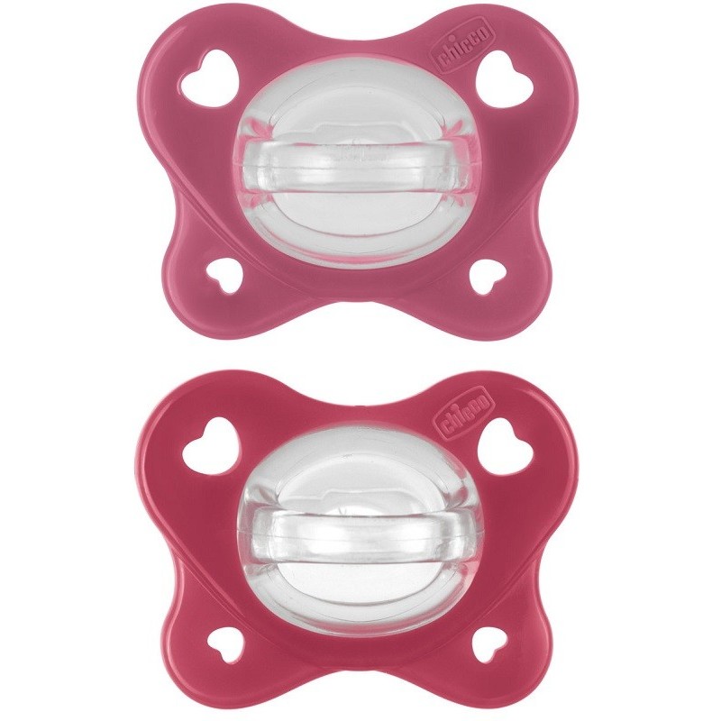 Chicco dual soft succhietto rosa 16-36 mesi 2 pezzi