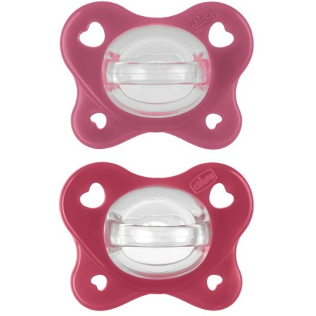 Chicco dual soft succhietto rosa 16-36 mesi 2 pezzi