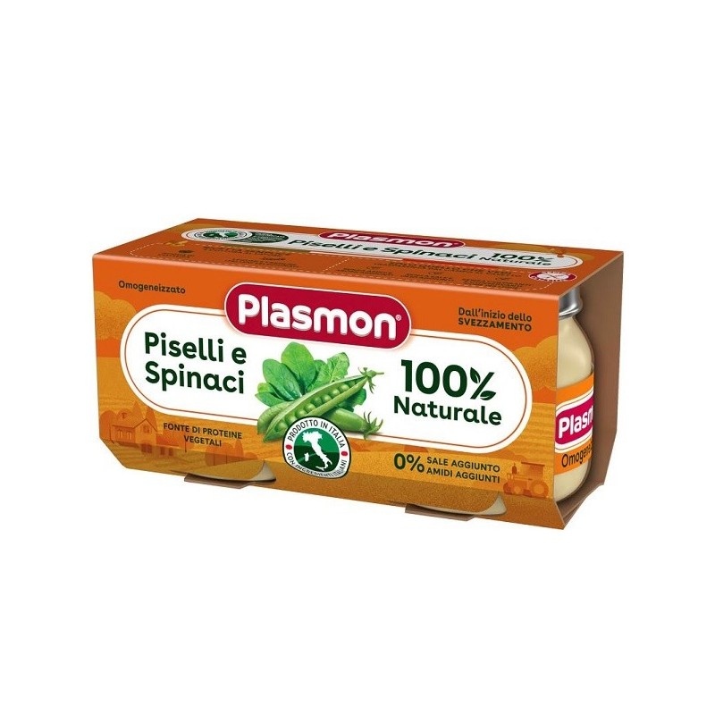 Plasmon omogeneizzato piselli spinaci 2 pezzi da 80 g