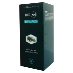 Bio a4 shampoo tea tree oil per capelli con forfora 200 ml