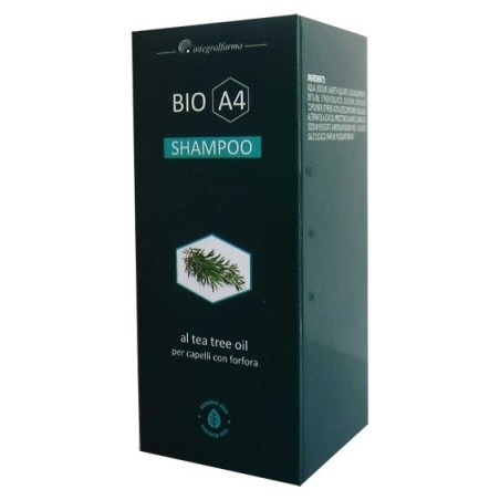 Bio a4 shampoo tea tree oil per capelli con forfora 200 ml