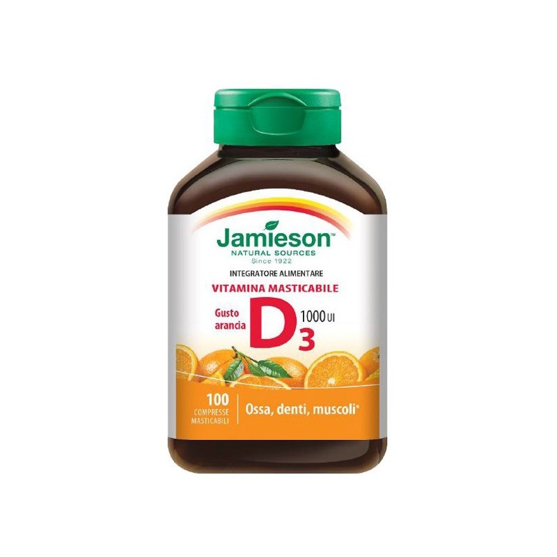 Jamieson vitamina d masticabile arancia 100 compresse