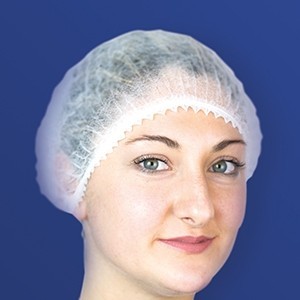 Cuffietta clip in tnt resistente traspirante con elastico sututto il bordo blu 100 pezzi