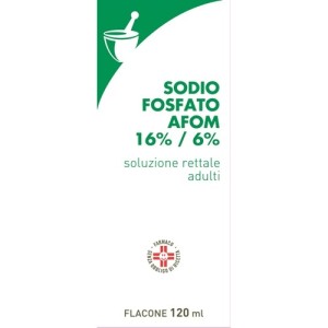Sodio fosfato afom 1 flacone 120 ml 16% + 6% soluz rett con cannula preinserita