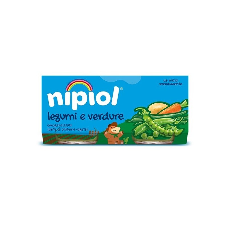 Nipiol omogeneizzato legumi e verdure 2 pezzi da 80 g