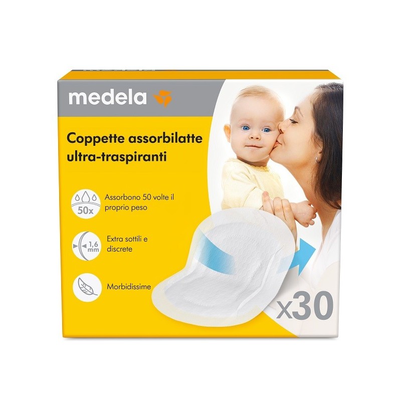 Coppette assorbilatte ultra-traspiranti 30 pezzi