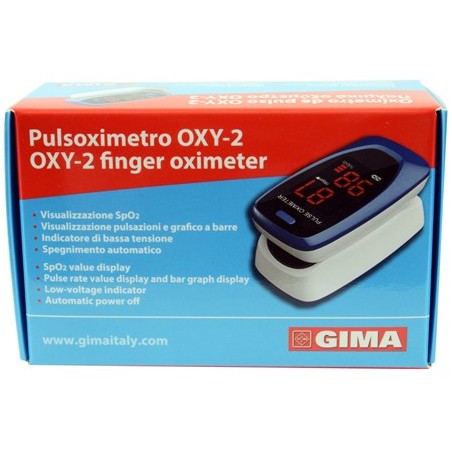 Pulsoximetro da dito oxy-2 schermo led 60x30,5x32,5mm 1 pezzo