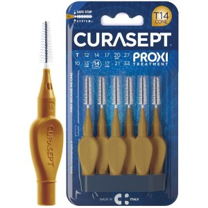 Curasept proxi t14 ocra/dark gold 6 pezzi