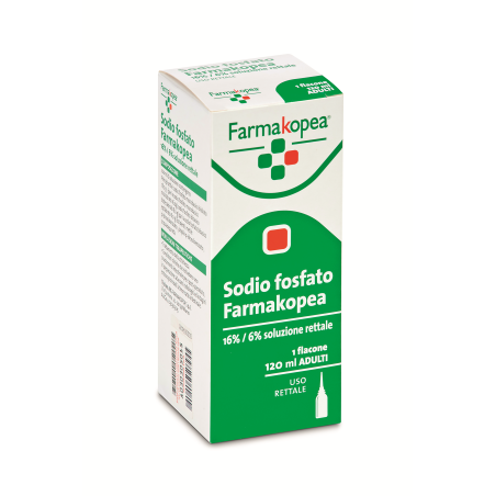 Sodio fosfato farmakopea 1 flacone 120 ml 16 % + 6 % soluzrett