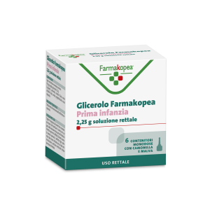 Glicerolo farmakopea prima infanzia 6 microclismi 2,25 g con camomilla e malva
