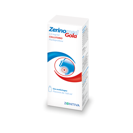 Zerinomed gola collutorio 160 ml 0,25% Zerinomed gola collutorio 160 ml 0,25%