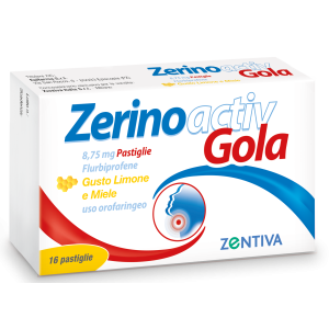 Zerinoactiv gola 16 pastiglie 8,75 mg limone miele