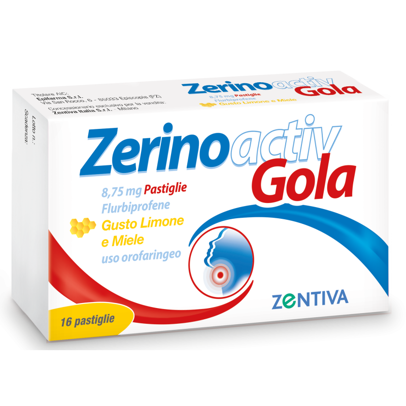 Zerinoactiv gola 16 pastiglie 8,75 mg limone miele