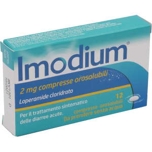 Imodium 12 compresse orosolub 2 mg