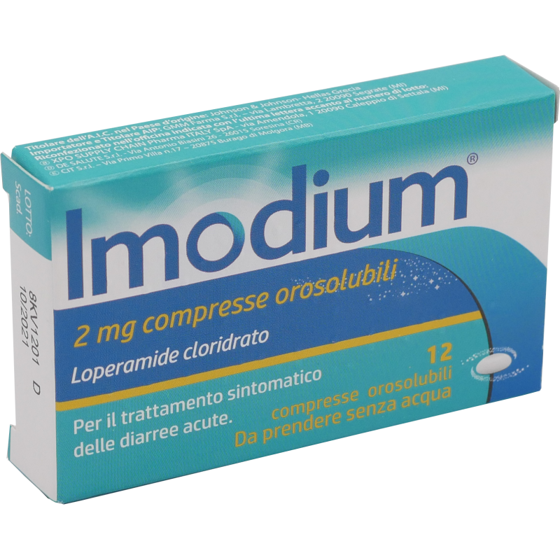 Imodium 12 compresse orosolub 2 mg