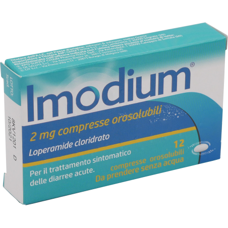 Imodium 12 compresse orosolub 2 mg