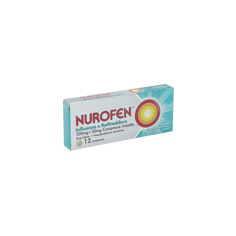Nurofen influenza e raffreddore 12 compresse riv 200 mg + 30 mg Nurofen influenza e raffreddore 12 compresse riv 200 mg + 30 mg
