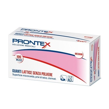 Prontex guanto in lattice senza polvere medio 100 pezzi