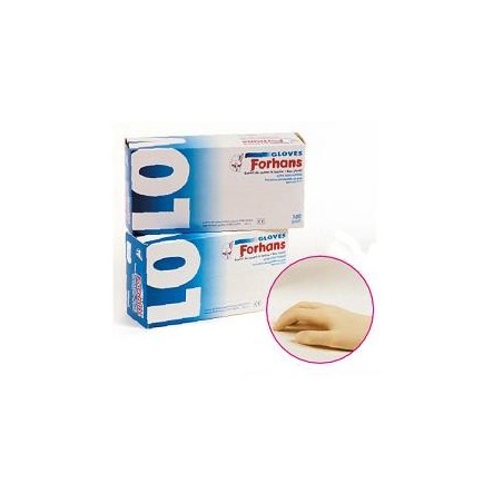 Guanto in lattice forhans misura small 100 pezzi Guanto in lattice forhans misura small 100 pezzi