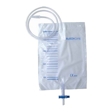 Sacca raccolta urina da letto in pvc volume 2000 ml valvoladi non ritorno rubinetto scarico t-tap tubo di raccordo diametro 5-7 
